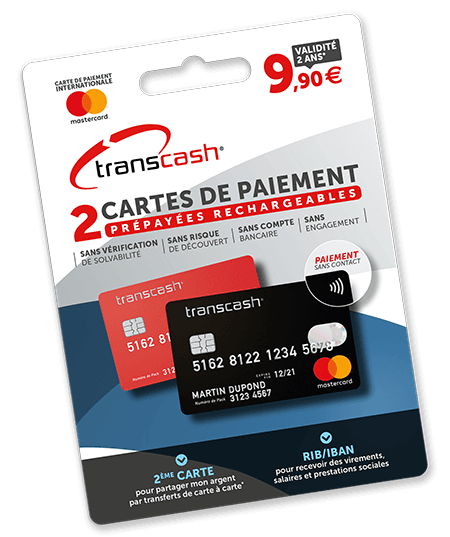 Cartes Transcash Pack Transcash Mastercard